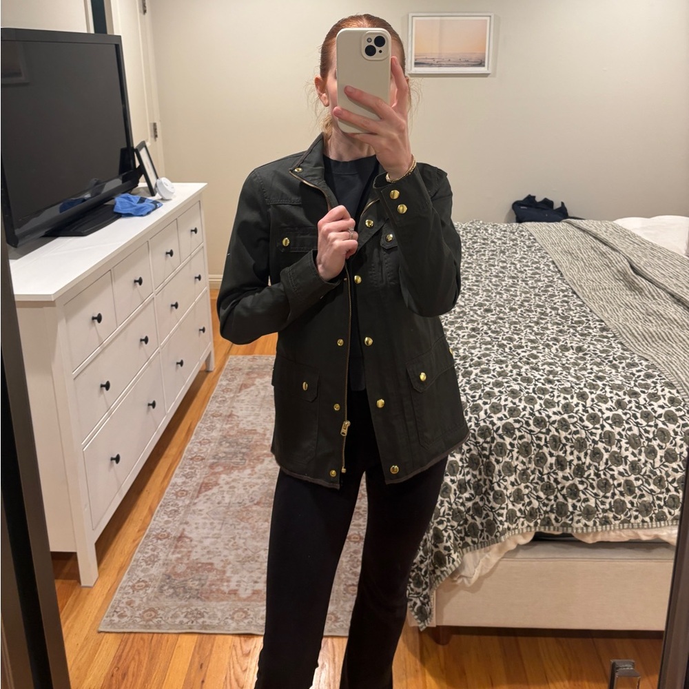 Green J Crew Utility Jacket
